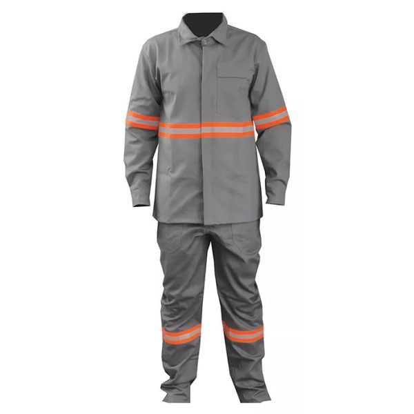 CONJUNTO CINZA MANGA LONGA C/ REFLETIVO LARANJA - CA 48766 / 48767