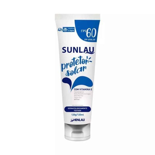PROTETOR SOLAR SUNLAU FPS 60 COM REPELENTE UVA/UVB 120g