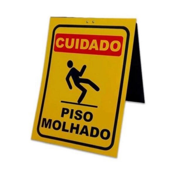 CAVALETE SINALIZAÇÃO PISO ESCORREGADIO PLASTCOR 34X47