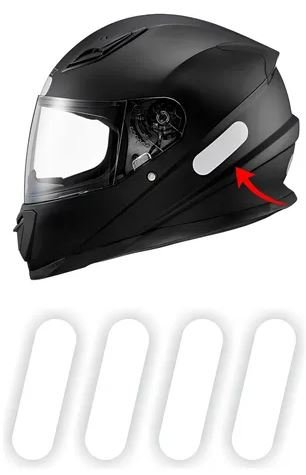 KIT 4 ADESIVOS REFLETIVOS PARA CAPACETE MOTO