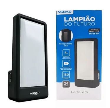 LANTERNA LAMPIÃO DO FUTURO NSBAO SLIM CARREGAMENTO SOLAR