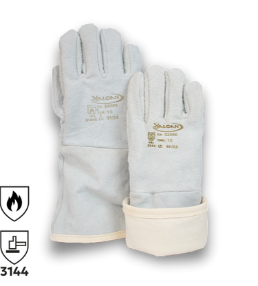 LUVA DE RASPA FORRADA PUNHO 20 CM VALCAN - CA 32586