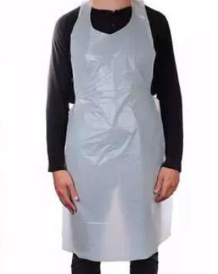 AVENTAL POLIETILENO LISO BRANCO DESCARTÁVEL VOLK 100 UN