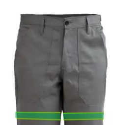 BERMUDA BRIM CINZA CHUMBO BOTÃO COM REFLETIVO