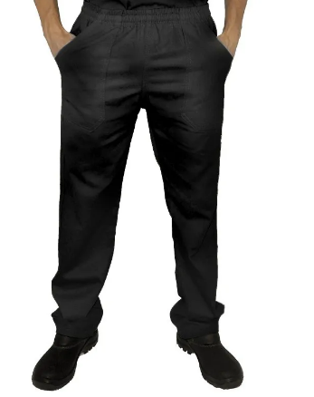 CALÇA BRIM PRETA ELÁSTICO SEM REFLETIVO