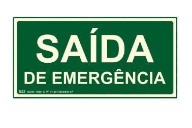 PLACA DE SINALIZAÇÃO FOTOLUMINESCENTE SAÍDA DE EMERGÊNCIA - ACESSO