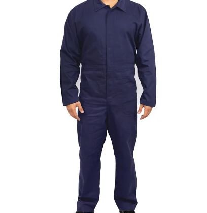 MACACÃO BRIM AZUL MARINHO MANGA LONGA SEM REFLETIVO