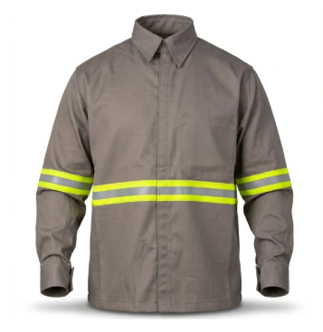 CAMISA NR10 CINZA 12 ATPV REFL VERDE SUPER SAFETY - CA 52270